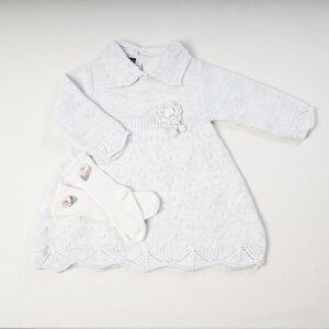 Baby Girl Knit Dress Outfit | Camelia Flower Baby Girl Clothing